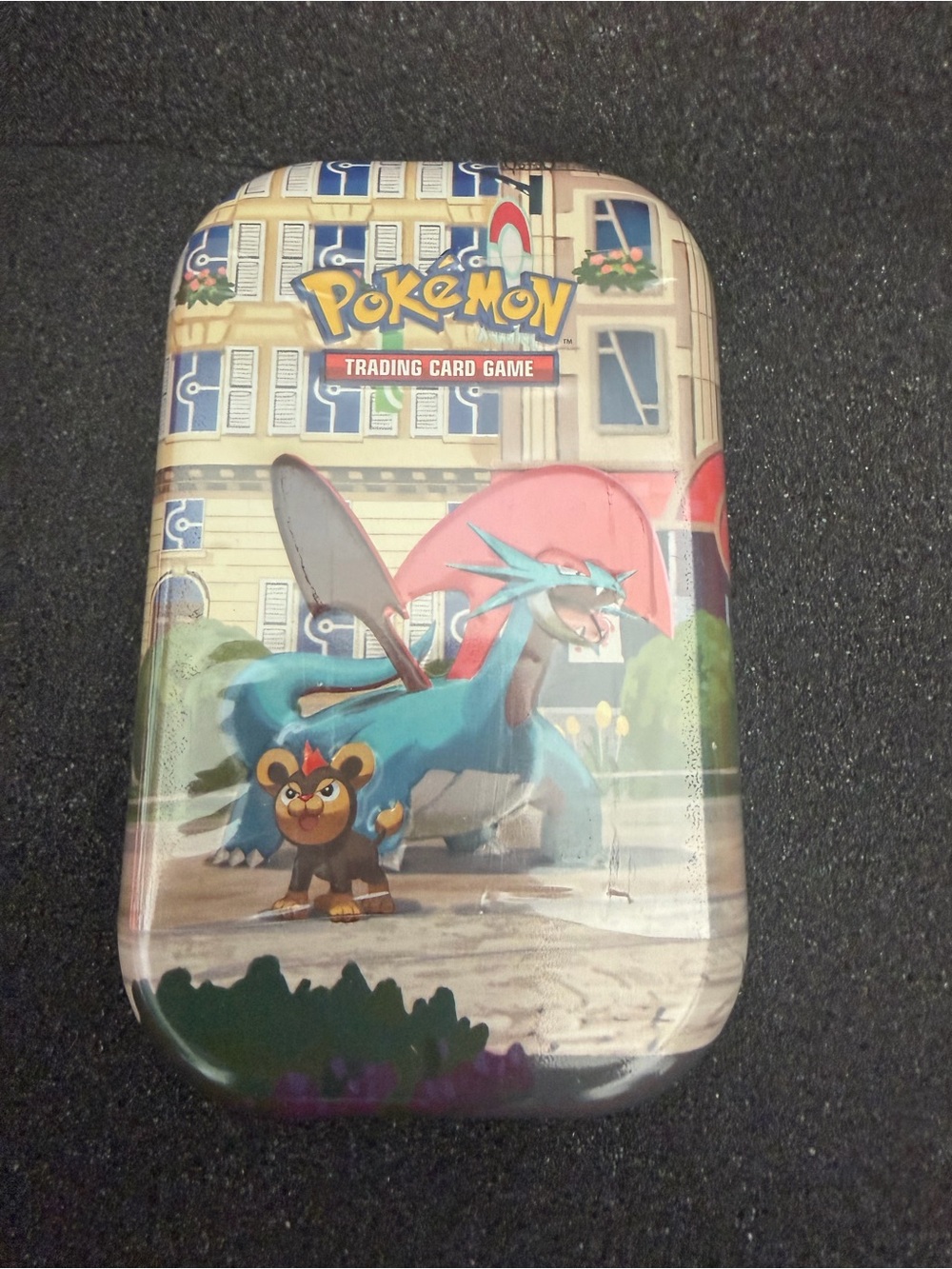 Pokemon TCG Lumiose City Tin Salamence Artwork